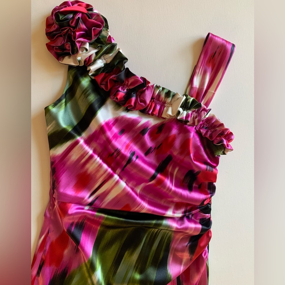 Maggy London Floral Ruched Dress.